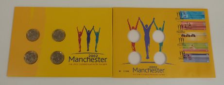 Manchester 2002 XVII Commonwealth Games £2 coin and stamp set
