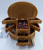 A collection of costume jewellery including a quantity of silver rings, one set with Blue John,