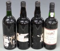 Four bottles of vintage Port, comprising two bottles of Sandemans 1970, Cockburns 1970 and 