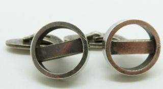 A pair of Georg Jensen silver cufflinks