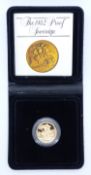 Elizabeth II 1982 proof gold full sovereign, cased