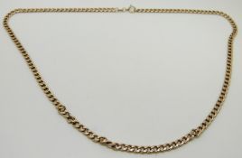 A 9ct gold curb link necklace, 6g