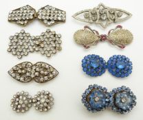 Eight 19th/20thC paste buckles
