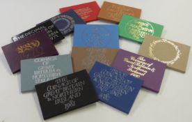 Thirteen Royal Mint Coinage of Great Britain and Northern Ireland coin sets, 1970-1982 inclusive,