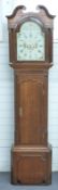 Geo. Moyle Chester, Georgian 8 day duration longcase clock, the oak and mahogany case with reeded