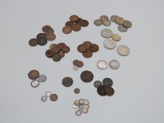 An amateur collection of largely UK coins, George III onwards, includes Victoria half crowns, silver