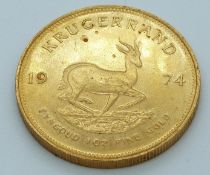 1974 1oz gold Krugerrand