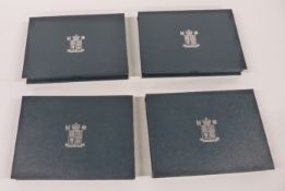 Four Royal Mint cased UK Proof Coin Collection sets for 1996, 1997, 1998 and 1999, with