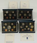 Four Royal Mint cased UK Proof Coin Collection sets for 1992, 1993, 1994 and 1995, with
