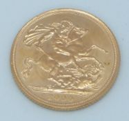 Elizabeth II 2000 gold full sovereign, sealed