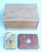 Collection of collectables / bijouterie including Crummles enamel, vintage brass paperclip with