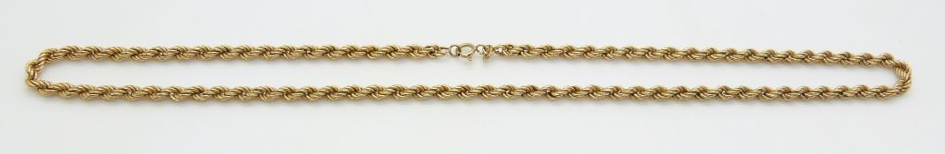 A 9ct gold rope twist necklace, 5.9g
