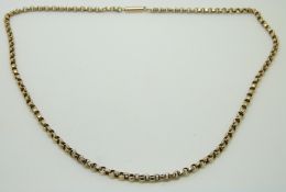 Victorian 9ct gold chain, 10g