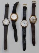 Four gentleman's wristwatches comprising Lanco De Luxe, Montine automatic, Montine quartz and Paul