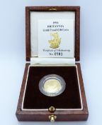 1994 proof gold Britannia £10 coin, cased with certificate no 0791
