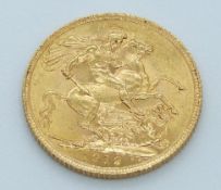 George V 1918 gold full sovereign