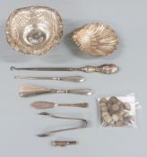 Victorian hallmarked silver bon bon dish, Birmingham 1895 maker A & J Zimmerman Ltd, diameter