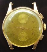 Chronographe Suisse 18ct gold gentleman's chronograph wristwatch ref. 271 with subsidiary seconds