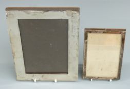George V hallmarked silver photograph frame to suit 7 x 5 inch photo, Birmingham 1919 maker Horton &