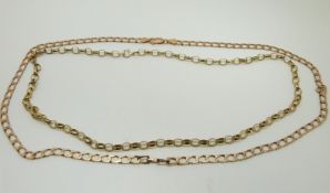 Two 9ct gold necklaces, 17.8g