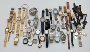 Thirty-eight various ladies and gentleman's wristwatches including Accurist, Timex, Casio etc.