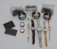Ten various ladies and gentleman's wristwatches including Aviator, Pimpinnel etc.