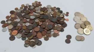 An amateur collection of UK and overseas coinage 19thC onwards, includes 1805 George III Hibernia