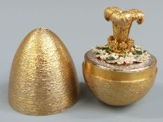 Stuart Devlin limited edtition hallmarked silver gilt Prince of Wales and Lady Diana Spencer egg