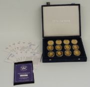 Westminster The Crown Jewels Coin Collection, comprising twelve gold plated copper coins with