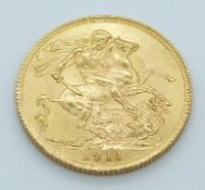 George V 1911 gold full sovereign
