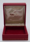 Omega High Precision wristwatch box, 10x10x5cm.