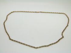 A 9ct gold necklace made up of oval links, 10.6g