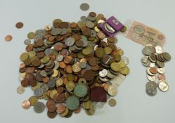 A collection of coins comprising largely holiday change