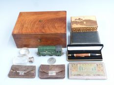 Cased hallmarked silver Fortnum and Mason pusher and spoon and a hallmarked silver napkin ring,