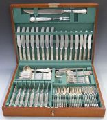 Garrard and Co plated eight place setting canteen of Kings pattern cutlery