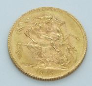 George V 1915 gold full sovereign
