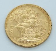 Edward VII 1909 gold full sovereign