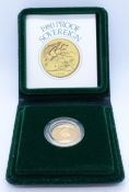 Elizabeth II 1980 proof gold full sovereign, cased