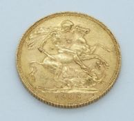 Edward VII 1905 gold full sovereign