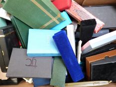 A collection of jewellery and watch boxes including Benrus, Cyma, Skagen, Montal etc