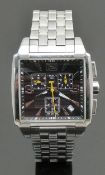 Tissot Quadrato gentleman's chronograph wristwatch ref. T005.517A with date aperture, luminous