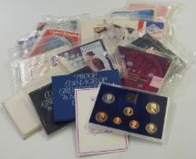 Eleven Royal Mint brilliant uncirculated UK coin presentation packs, 1980s and 1990s examples,