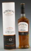Bowmore Islay Single Malt, aged 12 years, Scotch Whisky, 700ml, 40% vol, in original tube.