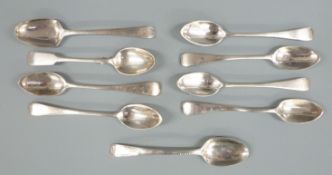 Edward VII set of six hallmarked silver tea or coffee spoons, Britannia standard London 1904 maker