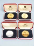 Pobjoy Mint crowns including silver examples, Concorde, Montgomery and a Queen's Jubilee, all cased,