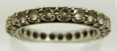A 9ct white gold eternity ring, 2.7g, size M