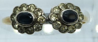 Victorian 22ct gold ring set with paste, 1.6g, size L