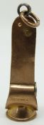 A 9ct rose gold cigar cutter, Chester 1899, 8.8g