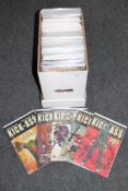 A box of 21st century DC and Marvel comics including Deadpool, Dark, E-Men,