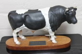 A Friesian bull, commissioned by Beswick,